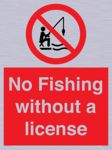 No Fishing without a license